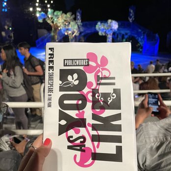 Delacorte Theater - As You Like It playbill for Shakespeare In The Park - Performing Arts Near Me - New York, New York Delacorte Theater - As You Like It playbill for Shakespeare In The Park - Performing Arts Near Me - New York, New York
