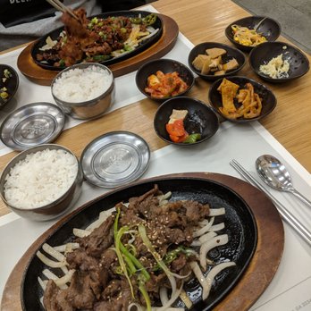 Dish Korean Cuisine - Bulgogi, spicy pork, rice and banchan - Korean Near Me - Chamblee, Georgia