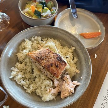 Omni Barton Creek Resort & Spa - Crenshaws: Kids menu salmon- came with rice and a side- massive portion! - Hotels Near Me - Austin, Texas Omni Barton Creek Resort & Spa - Crenshaws: Kids menu salmon- came with rice and a side- massive portion! - Hotels Near Me - Austin, Texas