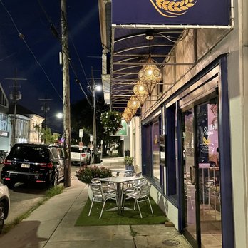 Saj - Outside seating - Mediterranean Near Me - New Orleans, Louisiana Saj - Outside seating - Mediterranean Near Me - New Orleans, Louisiana