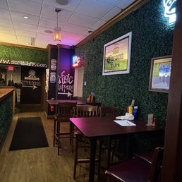 Inside seating area