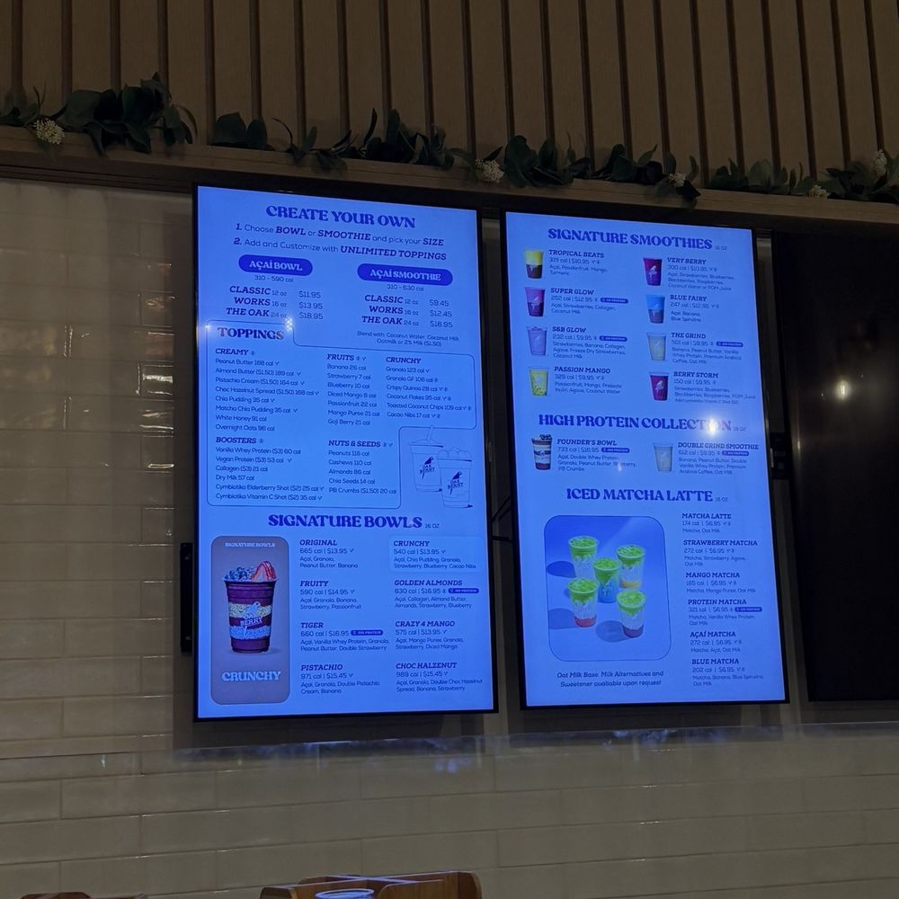 Oakberry Acai - Menu - Acai Bowls Near Me - Los Angeles, California