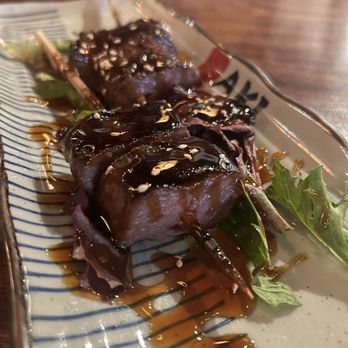 AKI Steak & Sushi - 72 Hour Wagyu Skewer - Sushi Bars Near Me - Mont Belvieu, Texas