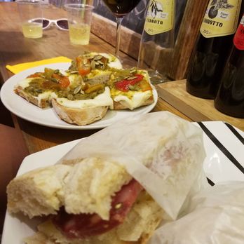 Ino - Bruschetta and sandwich with salami - Sandwiches Near Me - Florence, FI