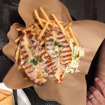 Hook'd Fish Grill - Fresh salmon with Cole slaw and fries. Excellent! - Seafood Near Me - Northridge, California Hook'd Fish Grill - Fresh salmon with Cole slaw and fries. Excellent! - Seafood Near Me - Northridge, California
