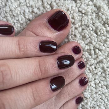 Castle Nail Bar - Difference in eggplant purple vs what looks like brown on my nails from recoating so many times. - Nail Salons Near Me - Bellevue, Washington Castle Nail Bar - Difference in eggplant purple vs what looks like brown on my nails from recoating so many times. - Nail Salons Near Me - Bellevue, Washington