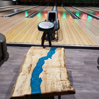 Valley View Lanes - Nice wood and resin table in the bowling area. - Karaoke Near Me - Garden Grove, California Valley View Lanes - Nice wood and resin table in the bowling area. - Karaoke Near Me - Garden Grove, California