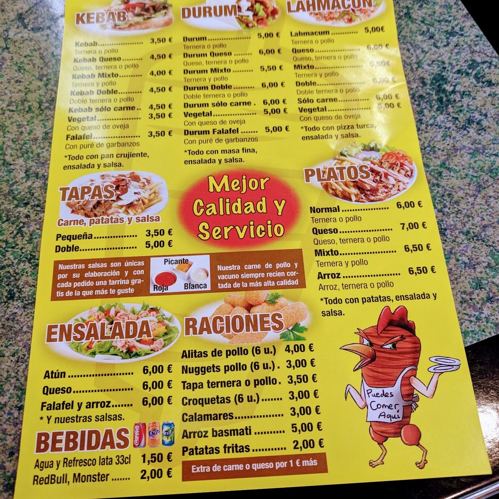 Bienvenidos Donde Usman - Más menú - Kebab Near Me - Burgos, BU