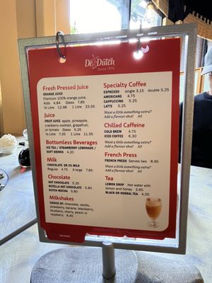 Menu photo 1 De Dutch Maple Ridge, BC
