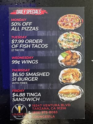 Menu photo 4 Lounge 51 Tarzana, CA