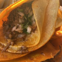 Birria taco dipped in consumé Birria taco dipped in consumé