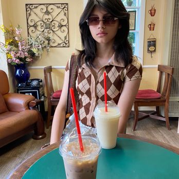 Paradise Mountain Coffee - My Mexican mocha and my daughter with her pina colada while seated inside - Coffee & Tea Near Me - Crestline, California Paradise Mountain Coffee - My Mexican mocha and my daughter with her pina colada while seated inside - Coffee & Tea Near Me - Crestline, California