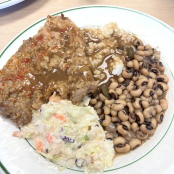 Lea's Lunchroom - smothered pork chop - Southern Near Me - Lecompte, Louisiana Lea's Lunchroom - smothered pork chop - Southern Near Me - Lecompte, Louisiana