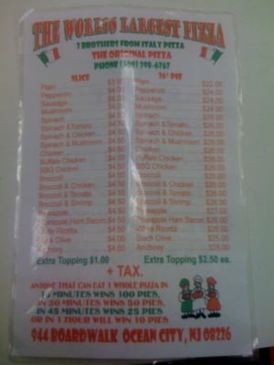 Menu photo 8 3 Brothers Pizza Ocean City, NJ