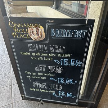 Cinnamon Roll Place - Partial Menu - Bakeries Near Me - Kihei, Hawaii Cinnamon Roll Place - Partial Menu - Bakeries Near Me - Kihei, Hawaii