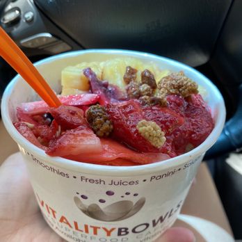 Vitality Bowls - Medium sunshine bowl / bowl of the month for June!! So yummy! - Juice Bars & Smoothies Near Me - Dublin, California Vitality Bowls - Medium sunshine bowl / bowl of the month for June!! So yummy! - Juice Bars & Smoothies Near Me - Dublin, California