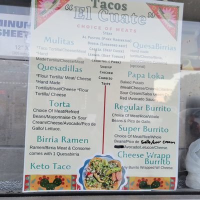 Menu photo 1 Tacos El Cuate Pittsburg, CA