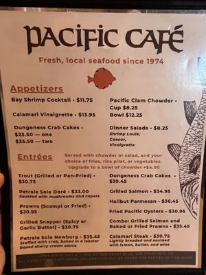 Menu photo 1 Pacific Cafe San Francisco, CA