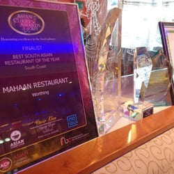 Mahaan - Eating a the Mahaan tonight.  Here are the awards!