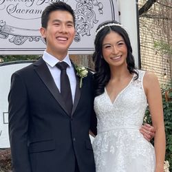 Lee Brothers - Wedding dress altered by Jane (alterations to length, straps, bust, and waist)