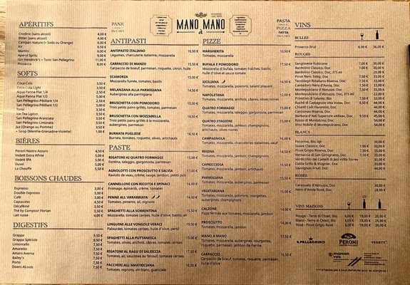 Menu photo 1 Mano a Mano Ixelles, BRU Menu photo 1 Mano a Mano Ixelles, BRU