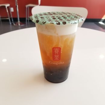 Gong Cha - Green tea with milk foam and pearls - Bubble Tea Near Me - Edison, New Jersey