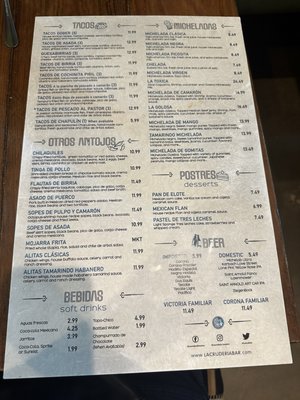 Menu photo 7 La Cruderia Houston, TX