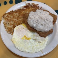 Harvest Cafe - Eggs with Country Fried Steak & Sausage Gravy