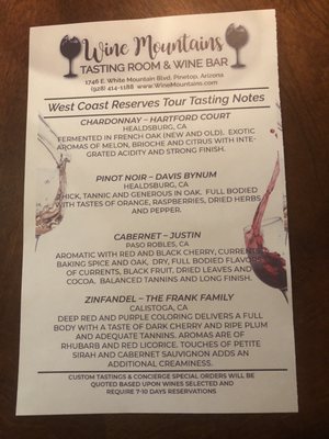 Menu photo 5 Wine Mountains Pinetop-Lakeside, AZ Menu photo 5 Wine Mountains Pinetop-Lakeside, AZ