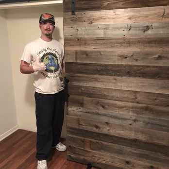 Slatts 2 Sliders - Our beautiful barn door ready to roll! - Carpenters Near Me Slatts 2 Sliders - Our beautiful barn door ready to roll! - Carpenters Near Me
