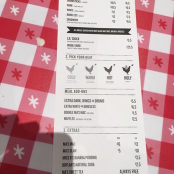 Hot Chicken Takeover - Menu - Southern Near Me - Columbus, Ohio