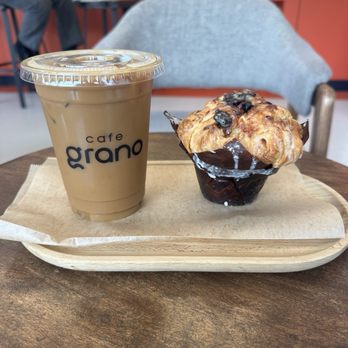 Cafe Grano - Cold Brew and Cherry Bomb Pastry - Coffee & Tea Near Me - Burbank, California