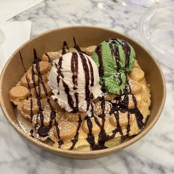 Sweet Moment - Egg Puffs With 2 Scoop Of Ice Cream - Desserts Near Me - San Mateo, California Sweet Moment - Egg Puffs With 2 Scoop Of Ice Cream - Desserts Near Me - San Mateo, California