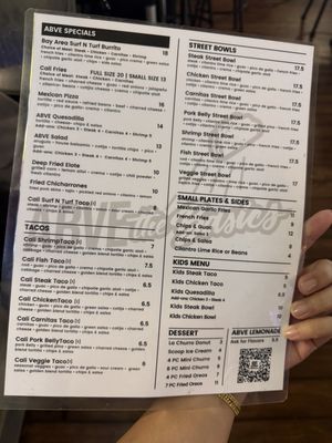 Menu photo 2 ABVE The Basics San Jose, CA