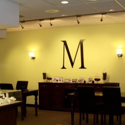 Mullen Bros. Jewelers - Our accent wall with two desks for custom design consultation.