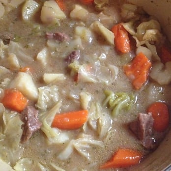 Janetos Mkt - Beef stew I made today with the stew beef, carrots, potatoes, cabbage and chicken broth I bought today at Janetos. Yummy! - Grocery Near Me - Dover, New Hampshire