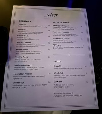 Menu photo 1 After lounge Chicago, IL Menu photo 1 After lounge Chicago, IL