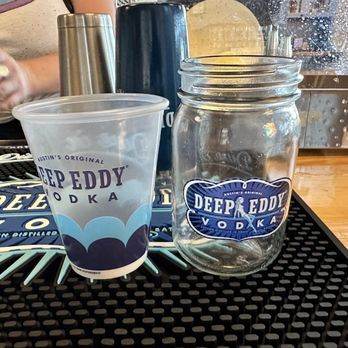 Deep Eddy Vodka Tasting Room - Option of disposable cup or keepsake mason jar - Distilleries Near Me - Dripping Springs, Texas