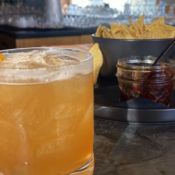 Epiphany - Bar area with some chips and amazing salsa - Cocktail Bars Near Me - Louisville, Kentucky