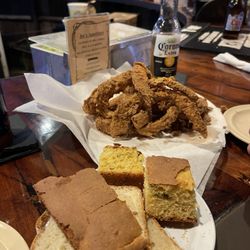 Joe Allen's Pit BBQ - Worst onion rings I've ever had, they dried the out of it and mostly breading instead of onion.