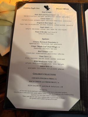 Menu photo 2 The Golden Eagle Inn Restaurant Beaver Creek, CO Menu photo 2 The Golden Eagle Inn Restaurant Beaver Creek, CO