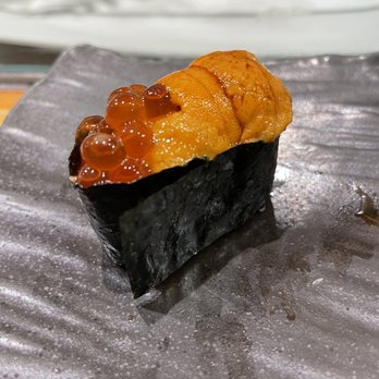 Sushi Murasaki - Uni with Salmon Roe - Sushi Bars Near Me - Santa Ana, California Sushi Murasaki - Uni with Salmon Roe - Sushi Bars Near Me - Santa Ana, California