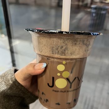 Joy Yee Noodle - Chocolate milk tea with tapioca boba - Chinese Near Me - Chicago, Illinois Joy Yee Noodle - Chocolate milk tea with tapioca boba - Chinese Near Me - Chicago, Illinois