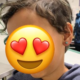 9 year old with new ear piercings 9 year old with new ear piercings