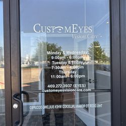 CustomEyes Vision Care - Hours of operation