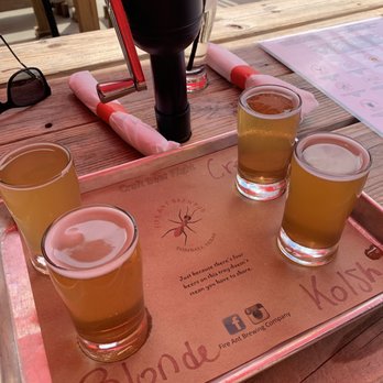 Fire Ant Brewing - Flight of beer, all light variations. - Bars Near Me - Tomball, Texas Fire Ant Brewing - Flight of beer, all light variations. - Bars Near Me - Tomball, Texas