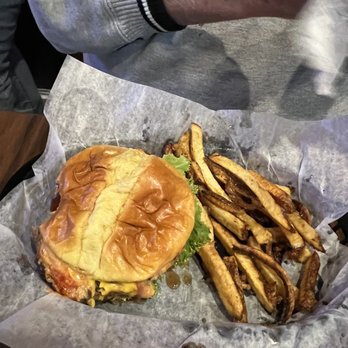 Blu-Willy’s - Blu Willy burger with fries - American Near Me - Grove City, Ohio Blu-Willy’s - Blu Willy burger with fries - American Near Me - Grove City, Ohio