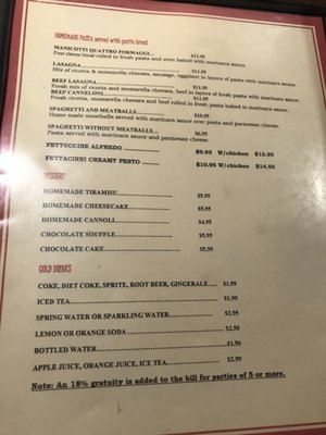 Menu photo 2 Italian Pizza Kitchen Washington, DC, DC