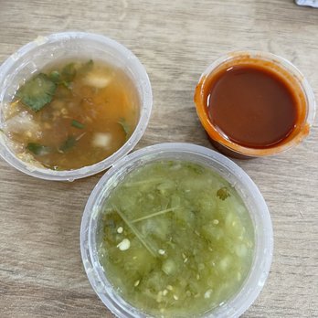Jerry's Market - Orange and green mild salsa. Red hot sauce - Delis Near Me - Culver City, California