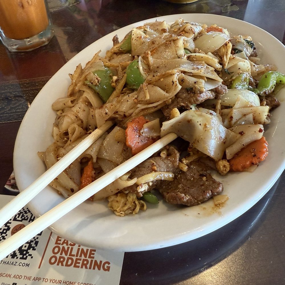 Tum Nak Thai - My second gratuitous photo of delicious Pad Tee Mao. - Thai Near Me - Mesa, Arizona